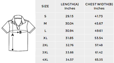 Men’s polo shirt SIZE CHART by MORO DESIGN STUDIO