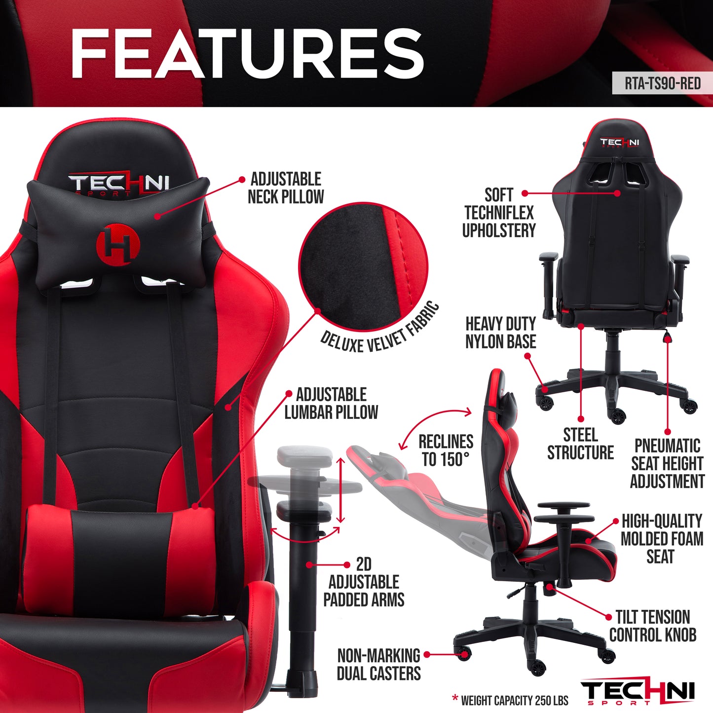 Techni Sport TS-90 Office-PC Gaming Chair