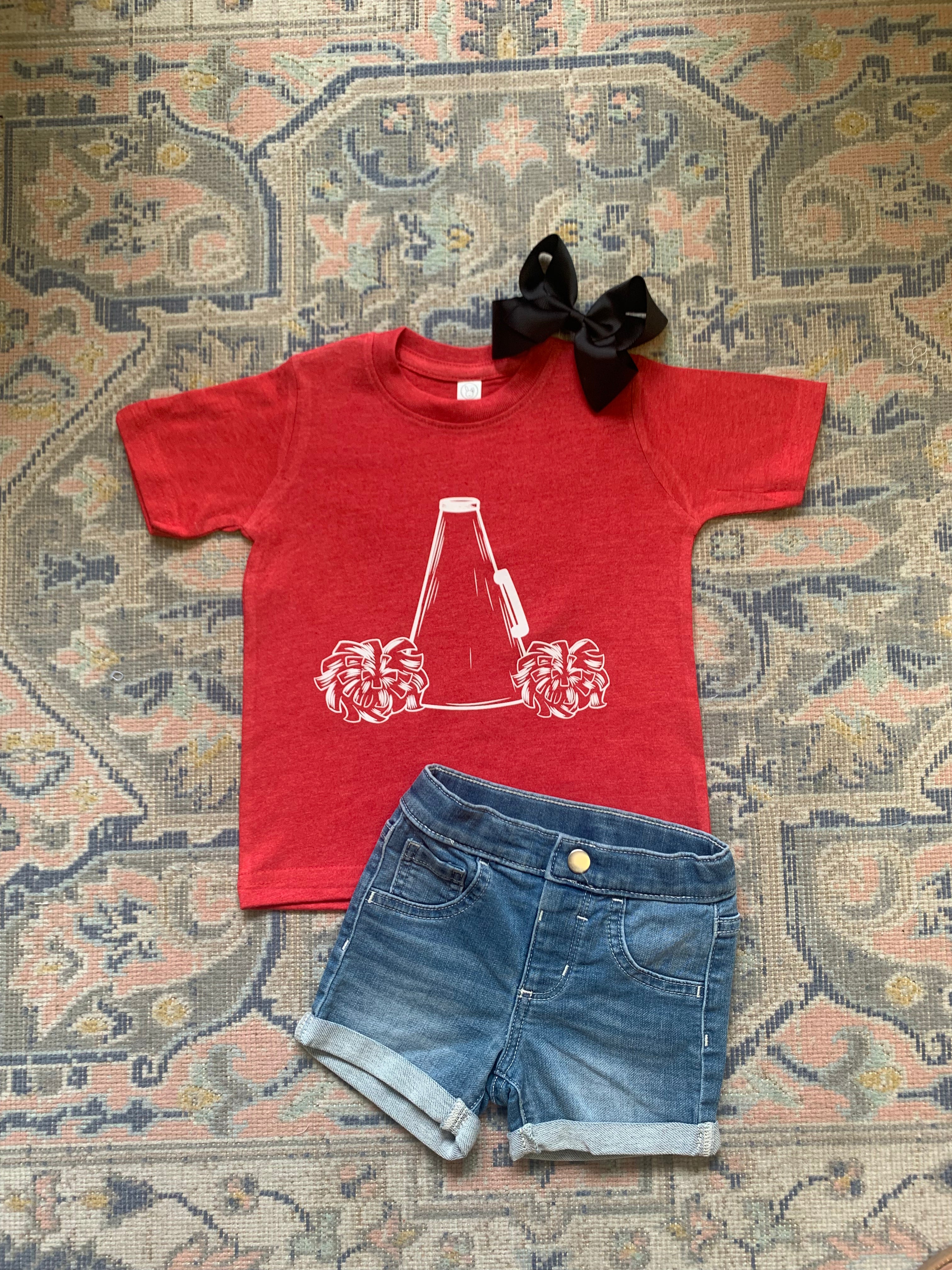 Red Megaphone Cheer Tee