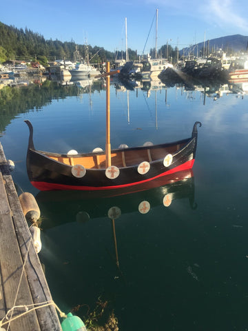 viking ship in harbor