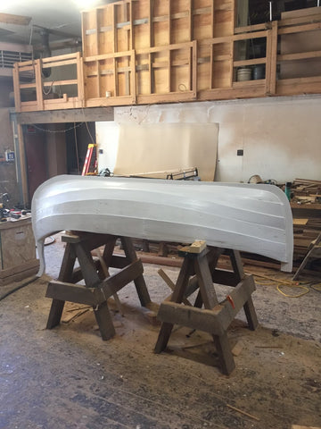 viking ship hull with primer