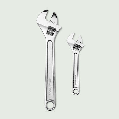 small and large adjustable wrench