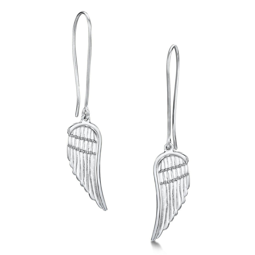 large angel wing earrings