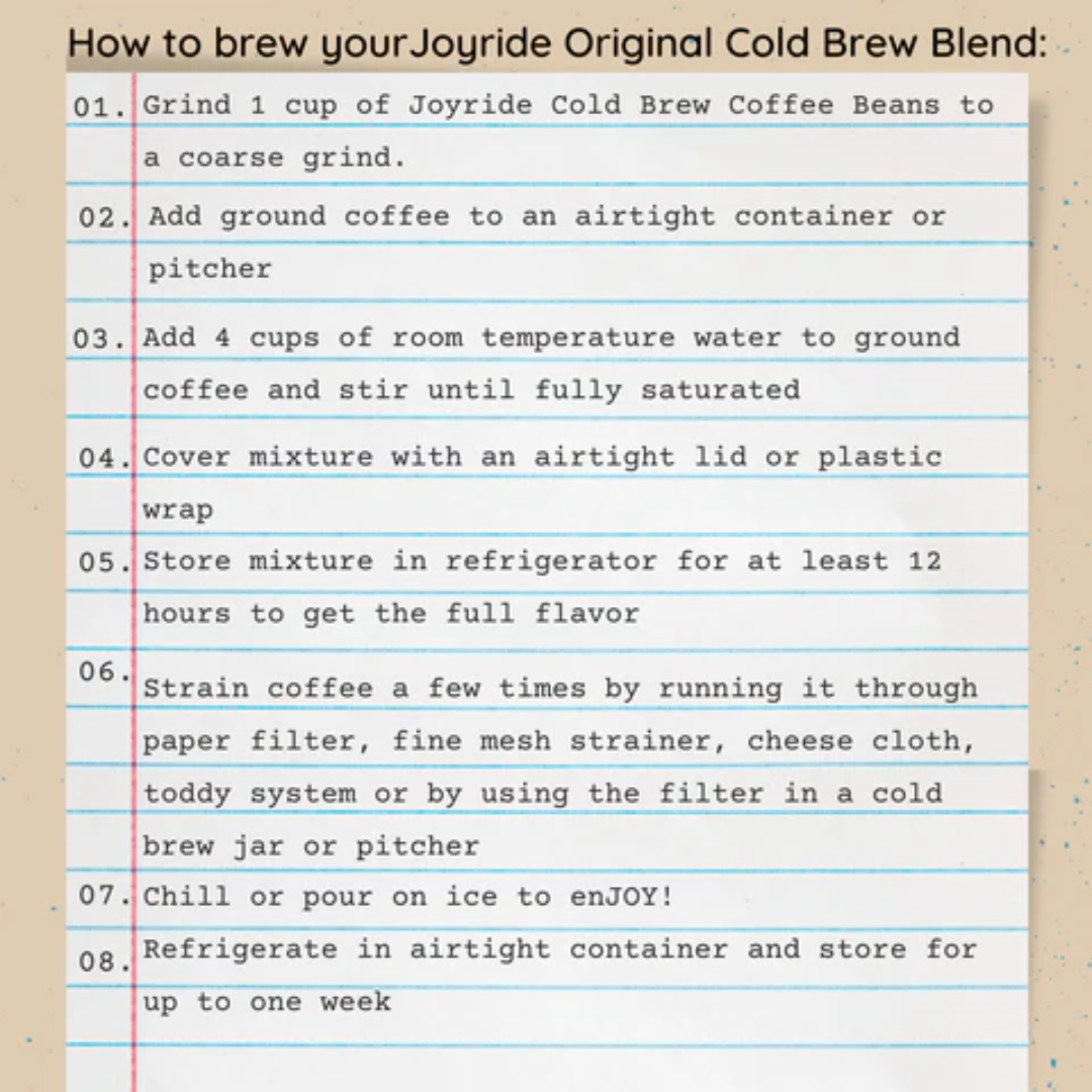 How to Brew Your Joyride Original Cold Brew Blend