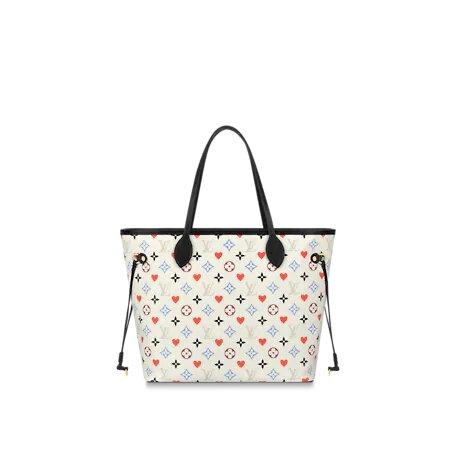 Louis Vuitton White Multicolor Monogram Canvas Game On Neverfull