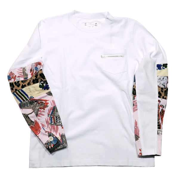 sacai サカイ 21SS ARCHIVE PRINT MIX LONG SLEEVE T-SHIRT 21-02476M