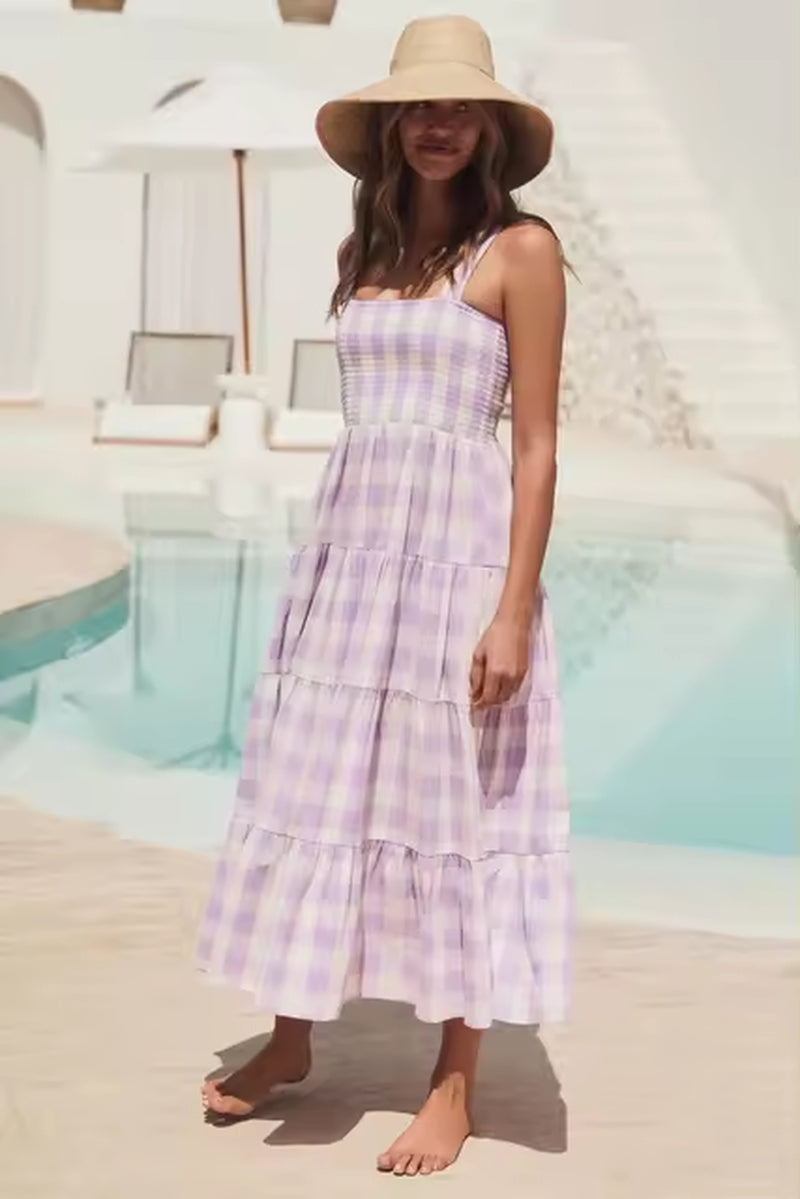 Sexy Striped French Dress for Spring/Summer Women