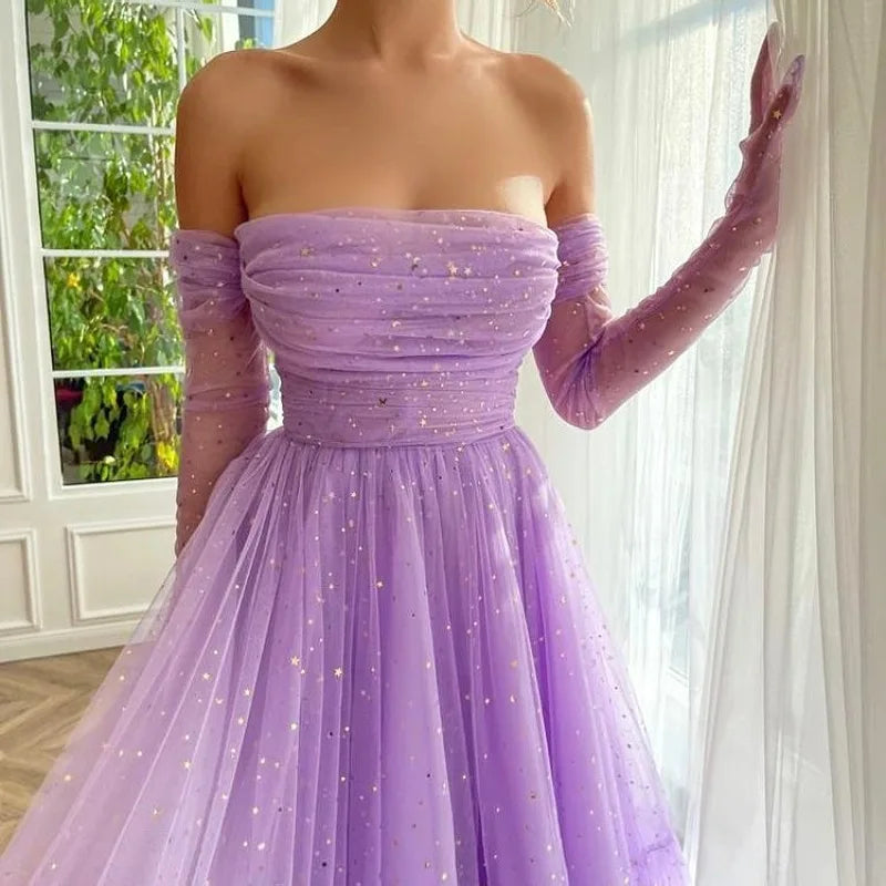 Mesh Slimming One Shoulder Strapless Dress for Women - Image 5