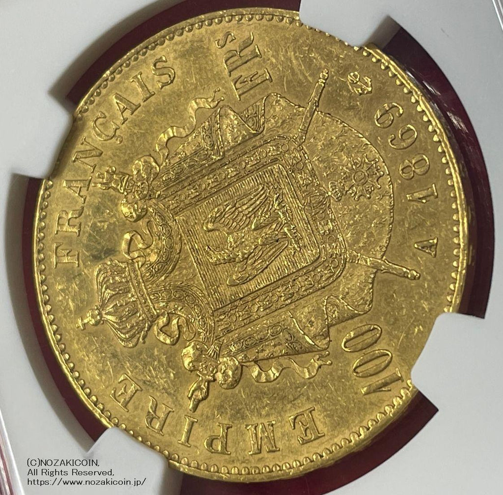 フランス 100フラン 金貨 1869年-A ナポレオン3世 MS61