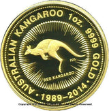 オーストラリア　カンガルー金貨25周年記念　100ドル　2014年