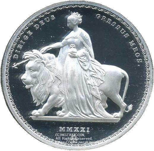 NGC MS69 2021年セントヘレナ ウナとライオン 1ポンド 銀貨-