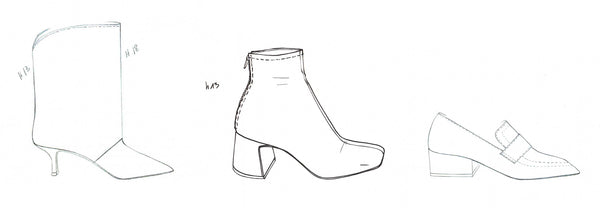 Working drawings and design for Notabene shoes