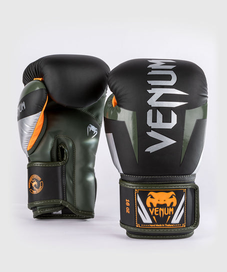 Venum Impact Monogram Boxing Gloves - Black/Pink Gold 8 oz