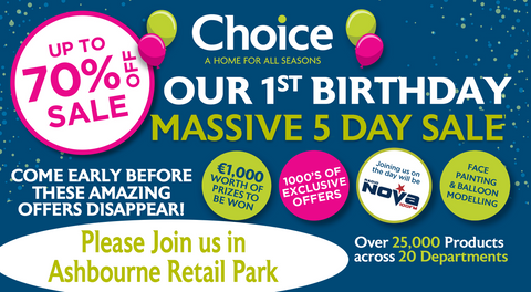 Choice Ashbourne 1st Birthday - 5 Day Sale