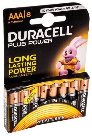 ▷ Piles Alcalines Duracell AA LR6 MN1500 Plus Power (4 Unités)