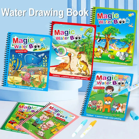 8/12 Colors Magical Water Painting Pen Water Floating Doodle Pens Kids  Drawing Early Education Magic Whiteboard Markers