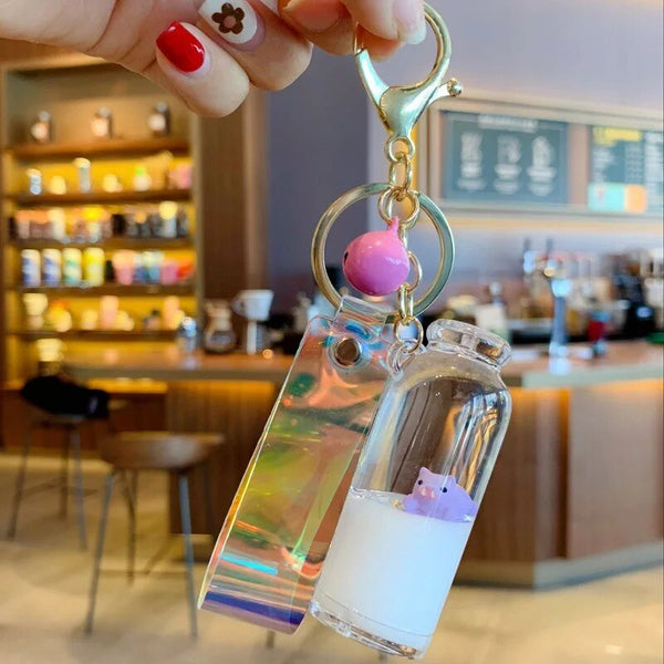 Cute Keychain in Cafe