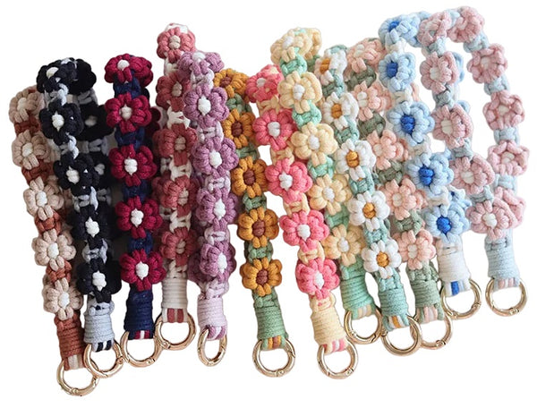 Floral Cotton Wristlets - Rainbow Color Group Picture