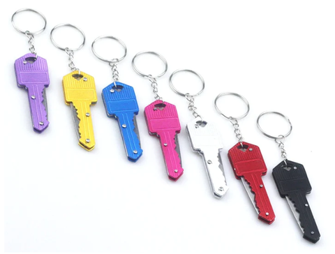 Self Defense Key Knife Keychains - Pastel Rainbow Colors
