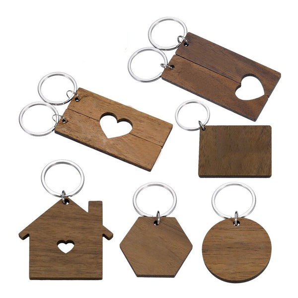 Wooden Key Fob Set