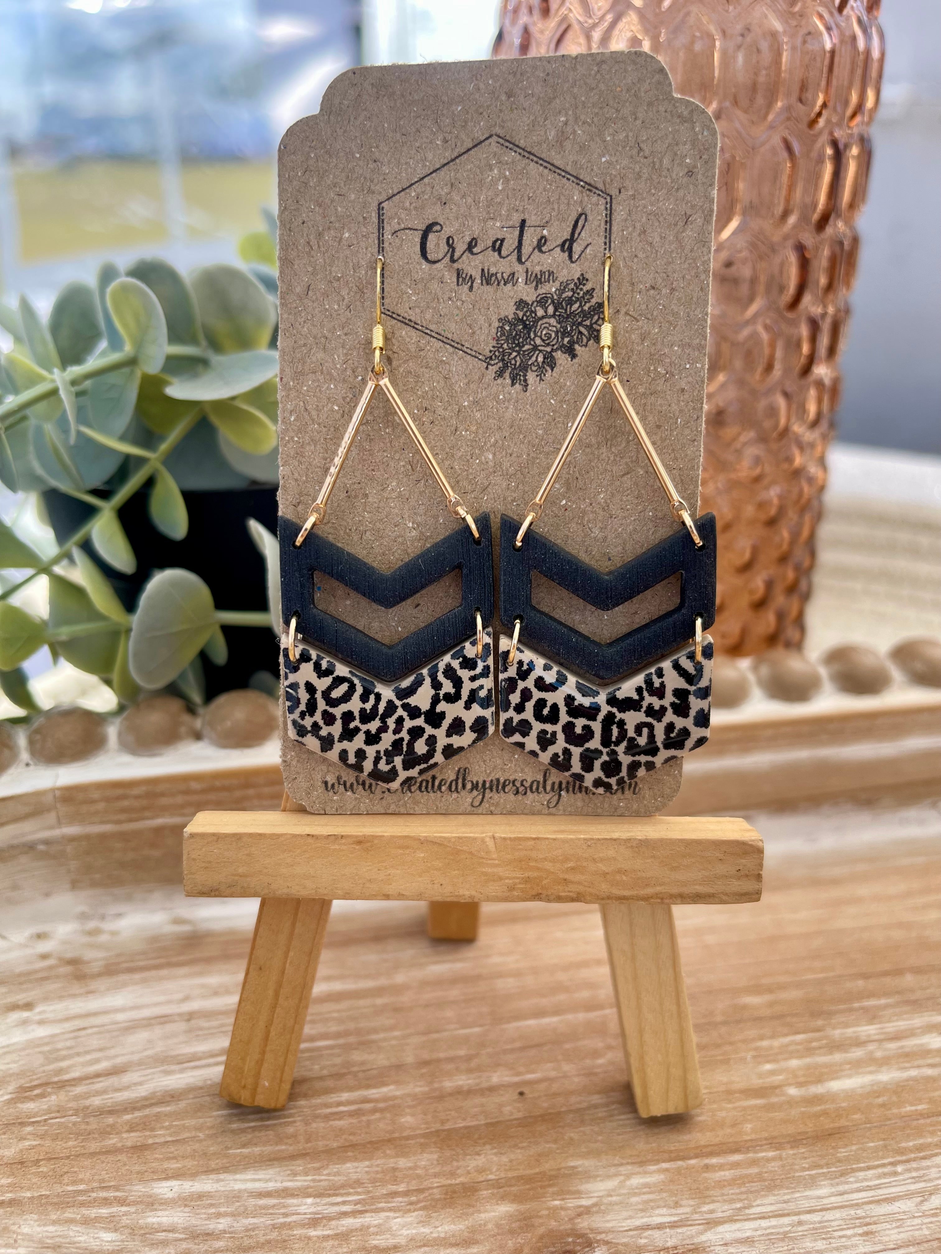 Leopard Print Dangles