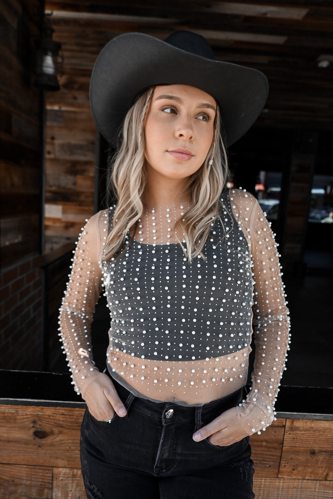 Front Row Center Mesh Top – F+I Collective
