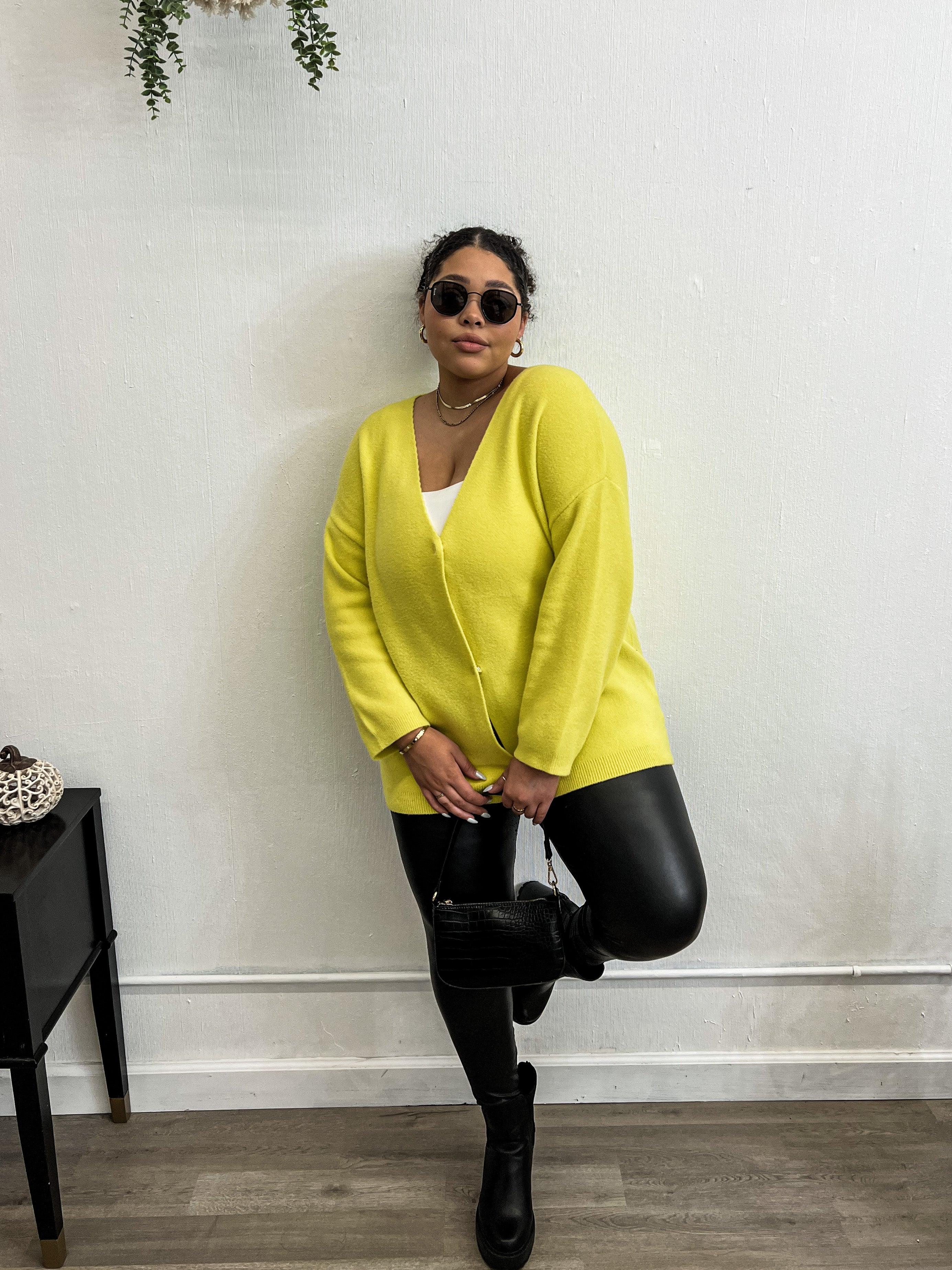 We Make The Rules Neon Oversized Cardigan – F+I Collective