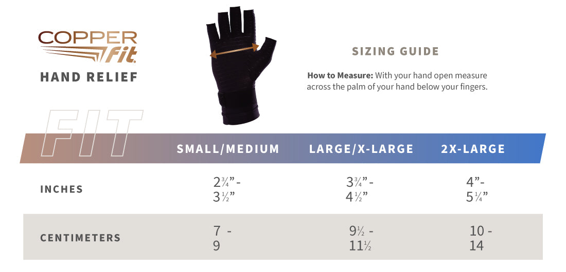 Compression Gloves size guide