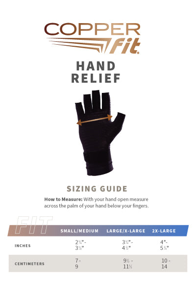 Copper Fit CBD and Copper Infused Compression Gloves (1-Pair