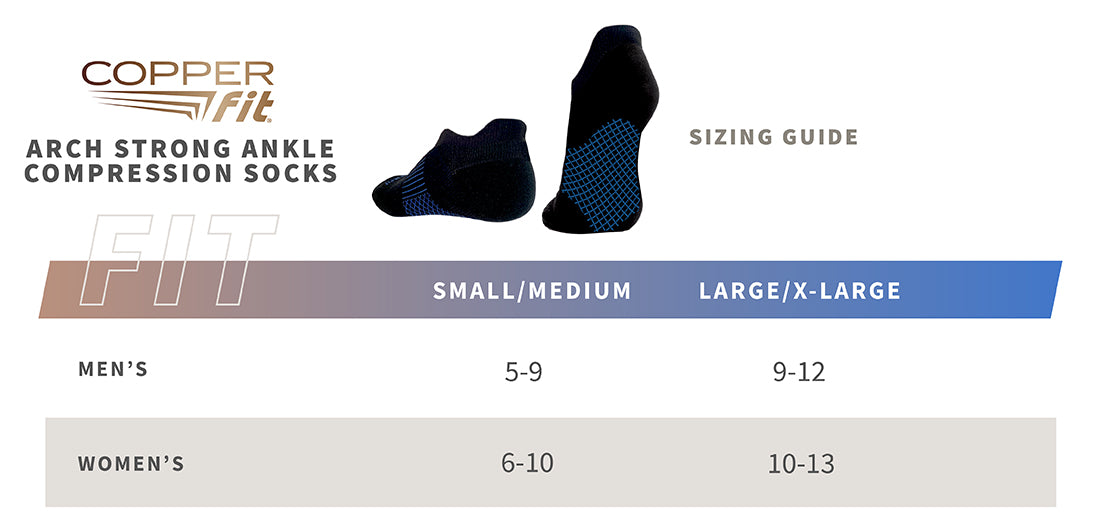 Arch Strong Ankle Compression Socks (sizing guide)