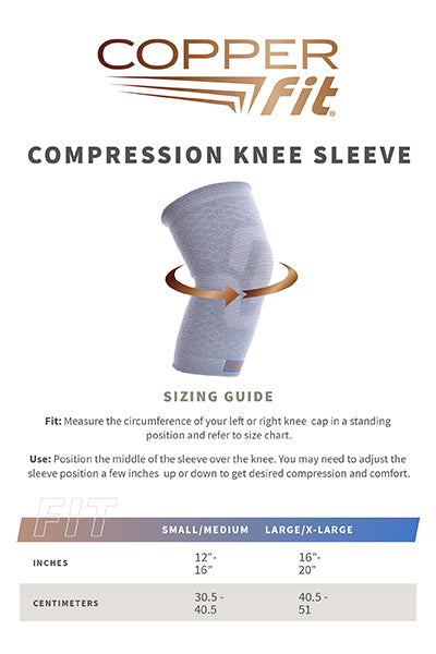 Compression Knee Sleeve (sizing guide)