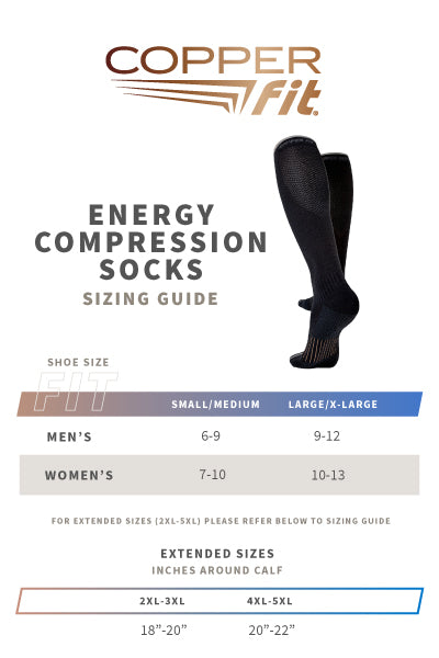 Knee-High Energy Compression Socks - Copper Fit