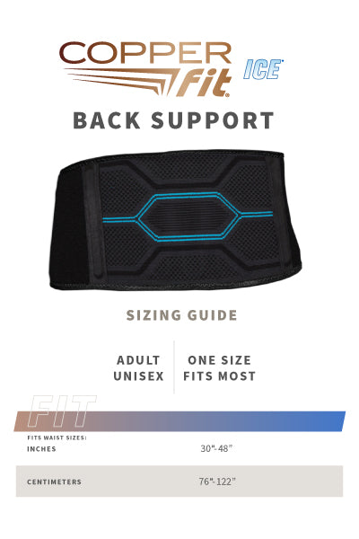 Ice Back Support size guide