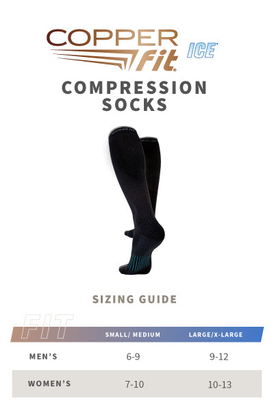 Ice Compression Socks size guide