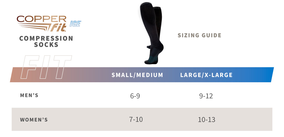 Ice Compression Socks size guide