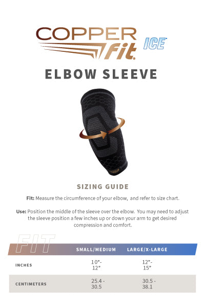 Ice Elbow Sleeve size guide