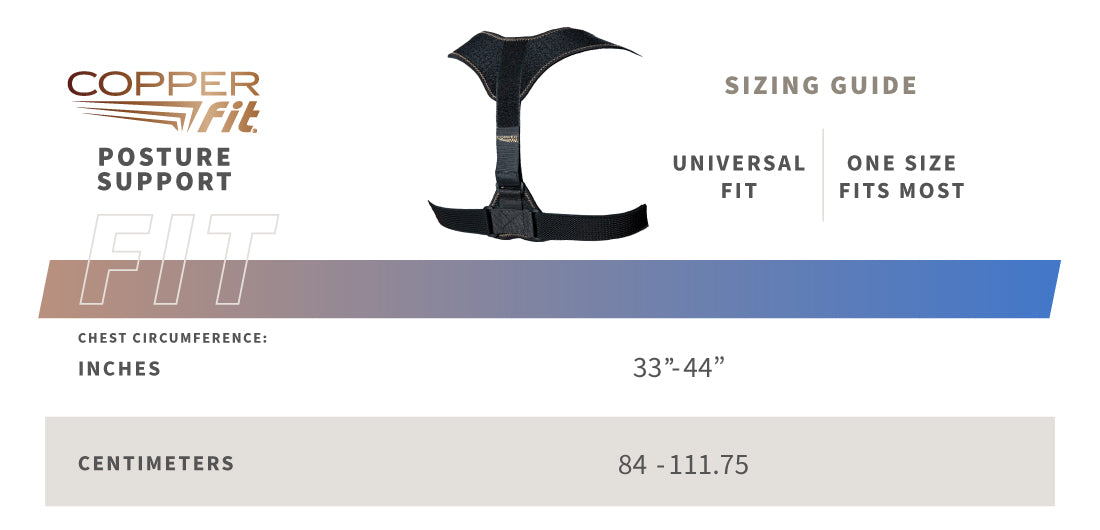 Posture Support size guide