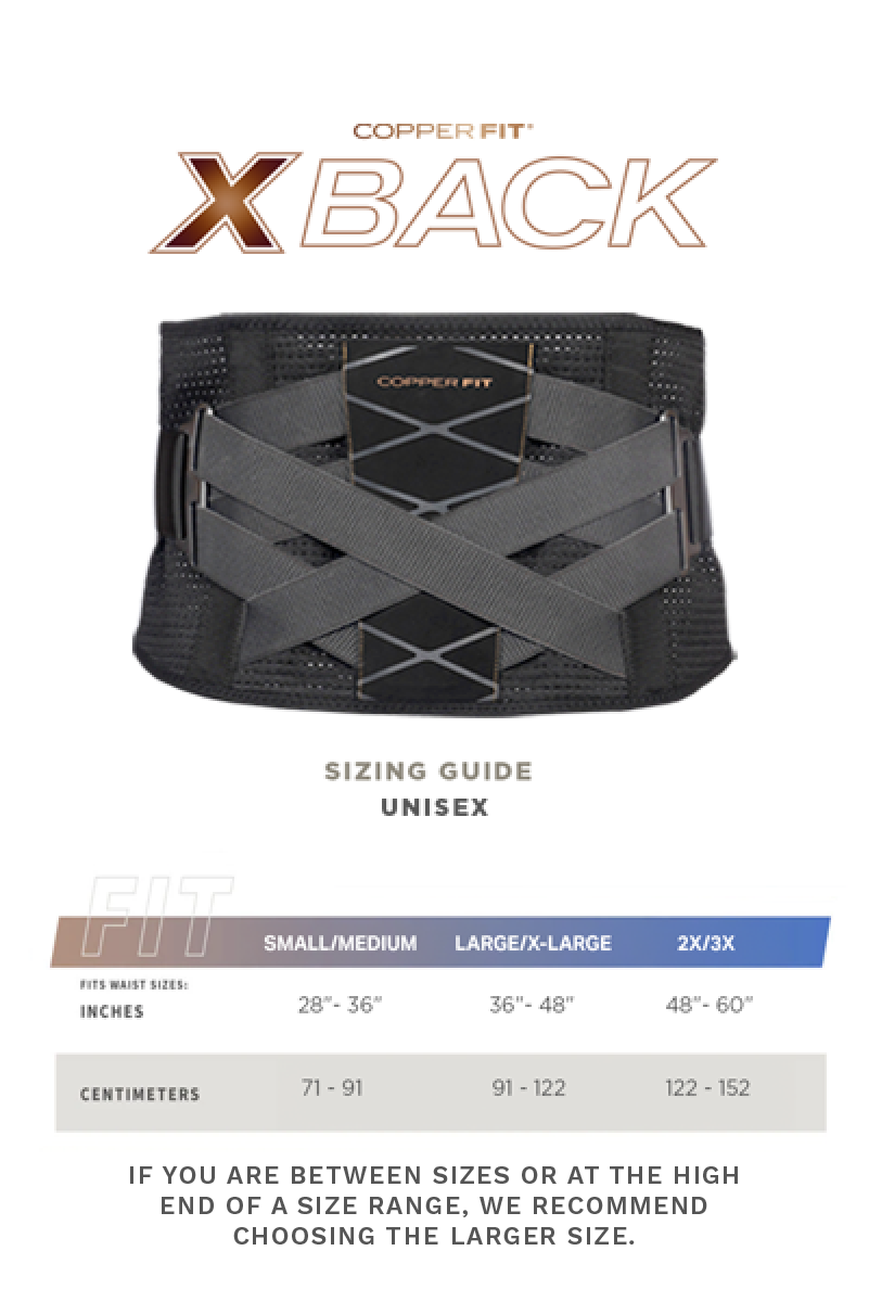 X-Back Hot & Cold (sizing guide)