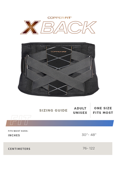 X-Back Hot & Cold (sizing guide)