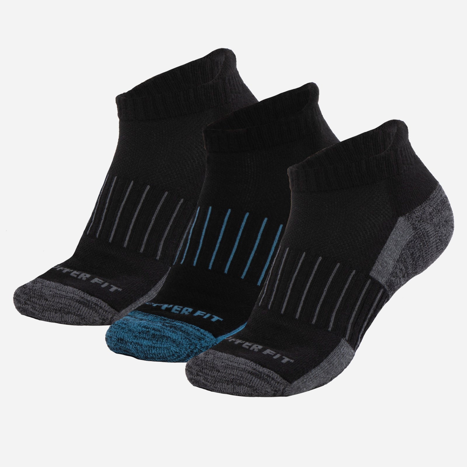 Tommie Copper Sport Compression Low Cut Socks, 3-Pack, Black, Small/Medium