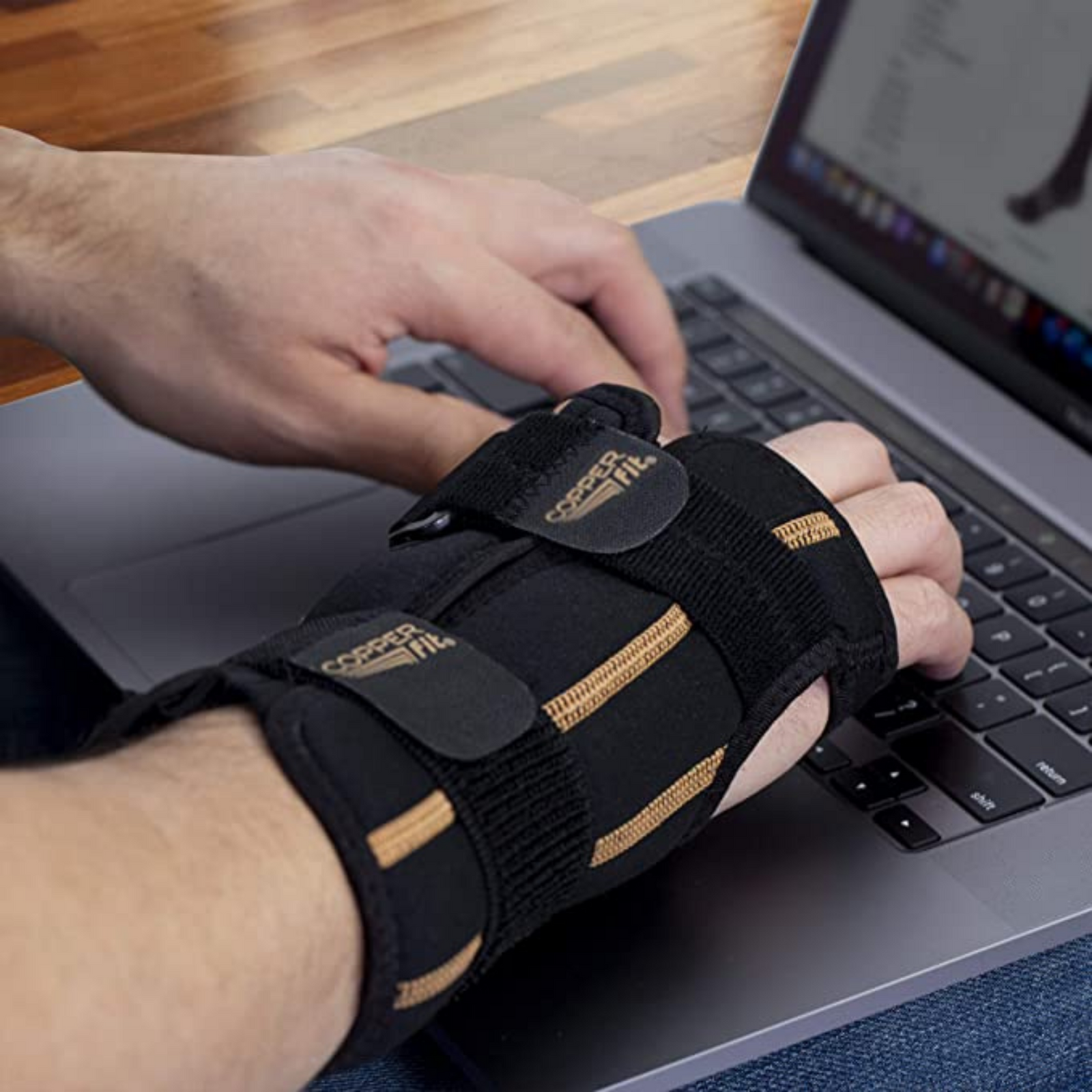 Wrist Relief Plus: Cushioned Wrist Support Wraps - Copper Fit