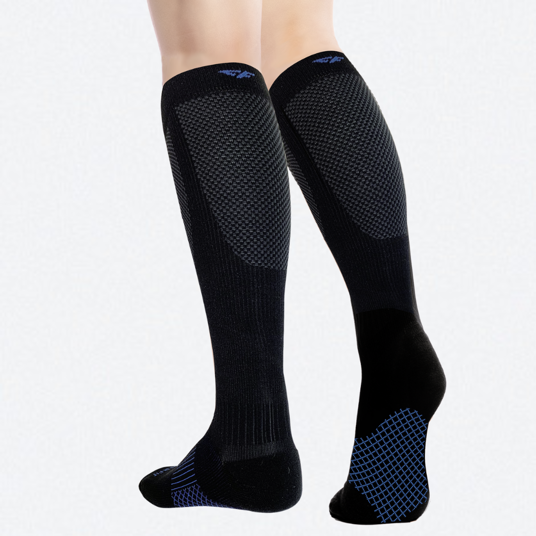 Copper Fit® Work Gear Knee-High Compression Socks, Easy-on/Easy-off  Technology, Black, L/XL