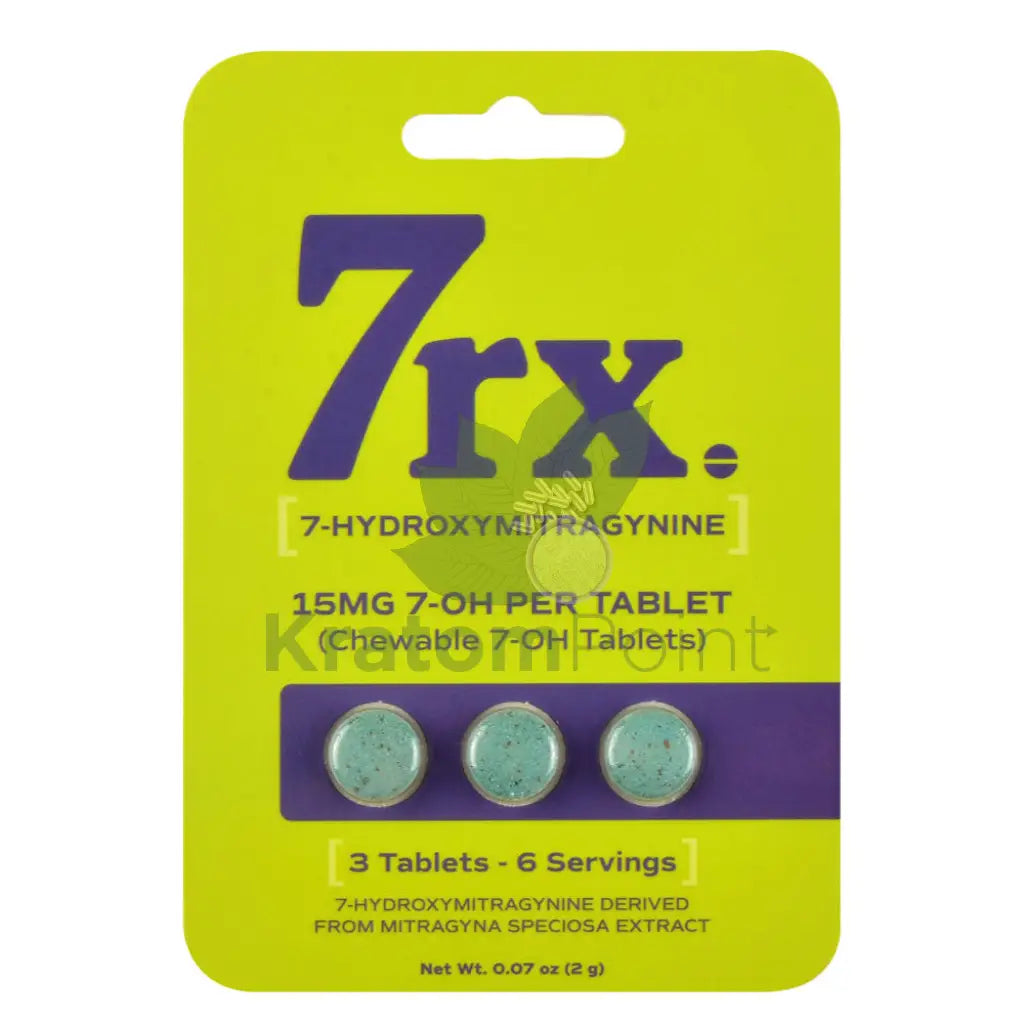 7rx Chewable 7-Hyrdoxymitragynine Tablets, 3 count