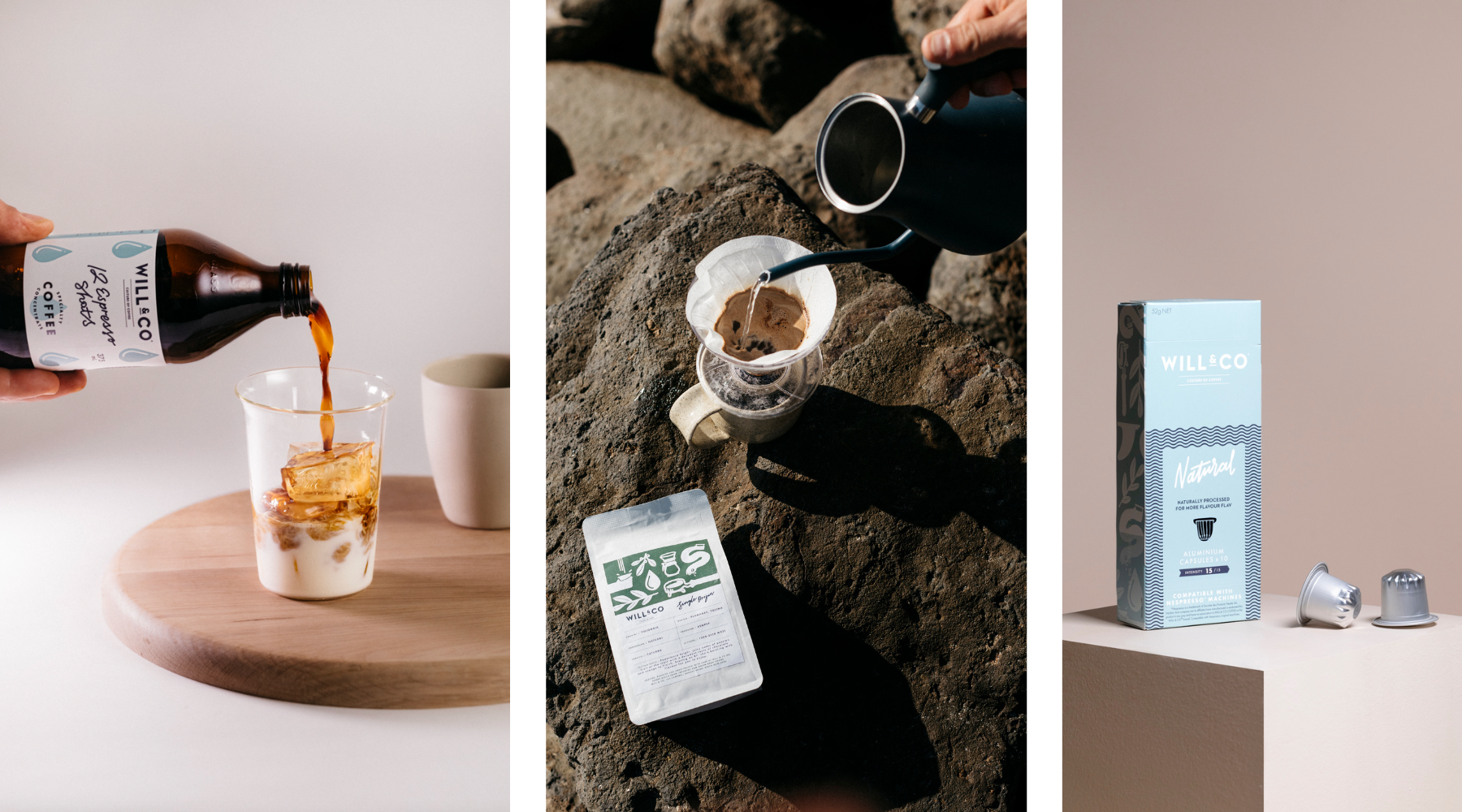 Will & Co has seen their product lineup evolve over the past 10 years - including coffee concentrate, rotating single origins and Nespresso* compatible pods