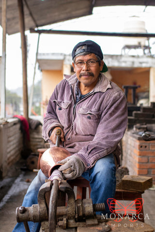 Copper artisan in Mexico