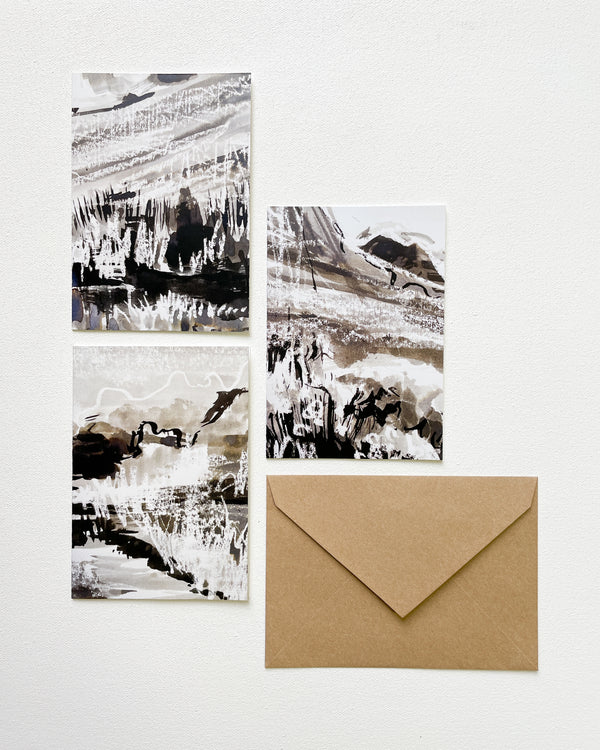 Graphic Monochrome  |  Set of Folded Cards