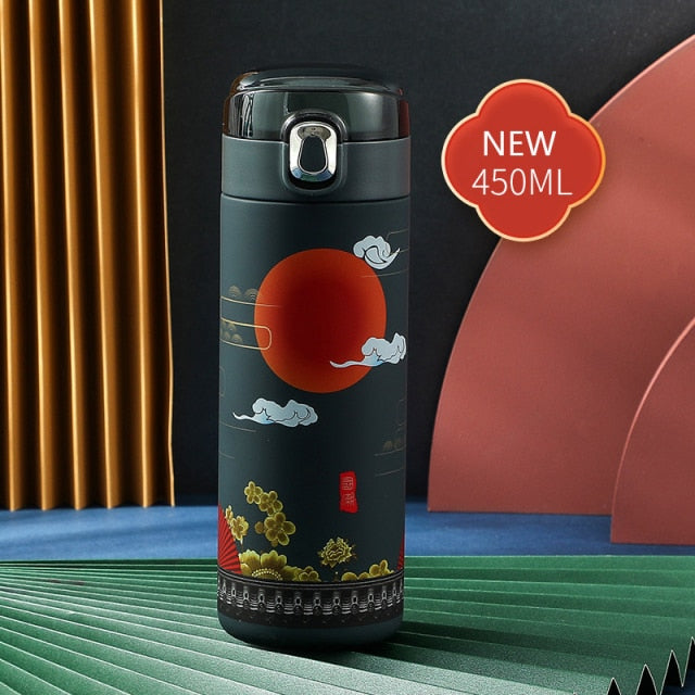 Intelligent Thermos Coffee Bottle Chinese Classical Style LED Touch Di ...