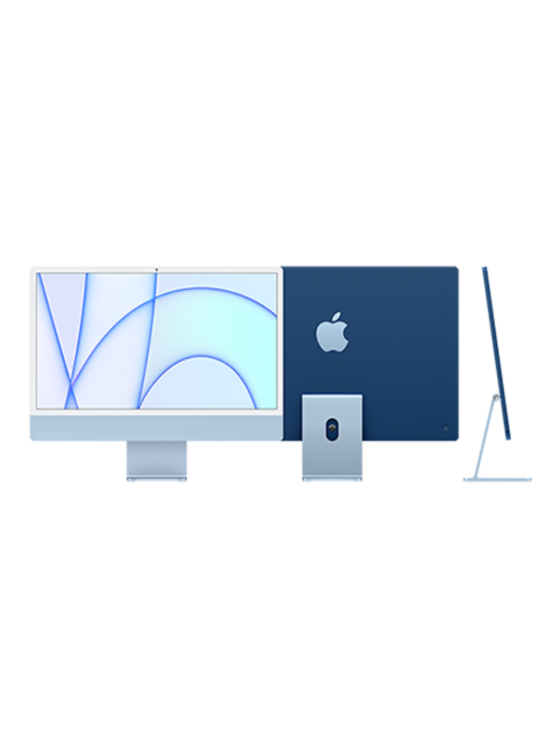 Apple 24-inch iMac with Retina 4.5K display: Apple M1 chip with 8‑core CPU and 8‑core GPU, 256GB - Blue (MGPK3HN/A)