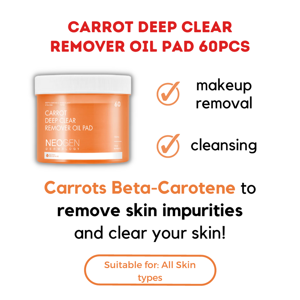 Carrot Deep Clear Remover Oil Pad 60pcs