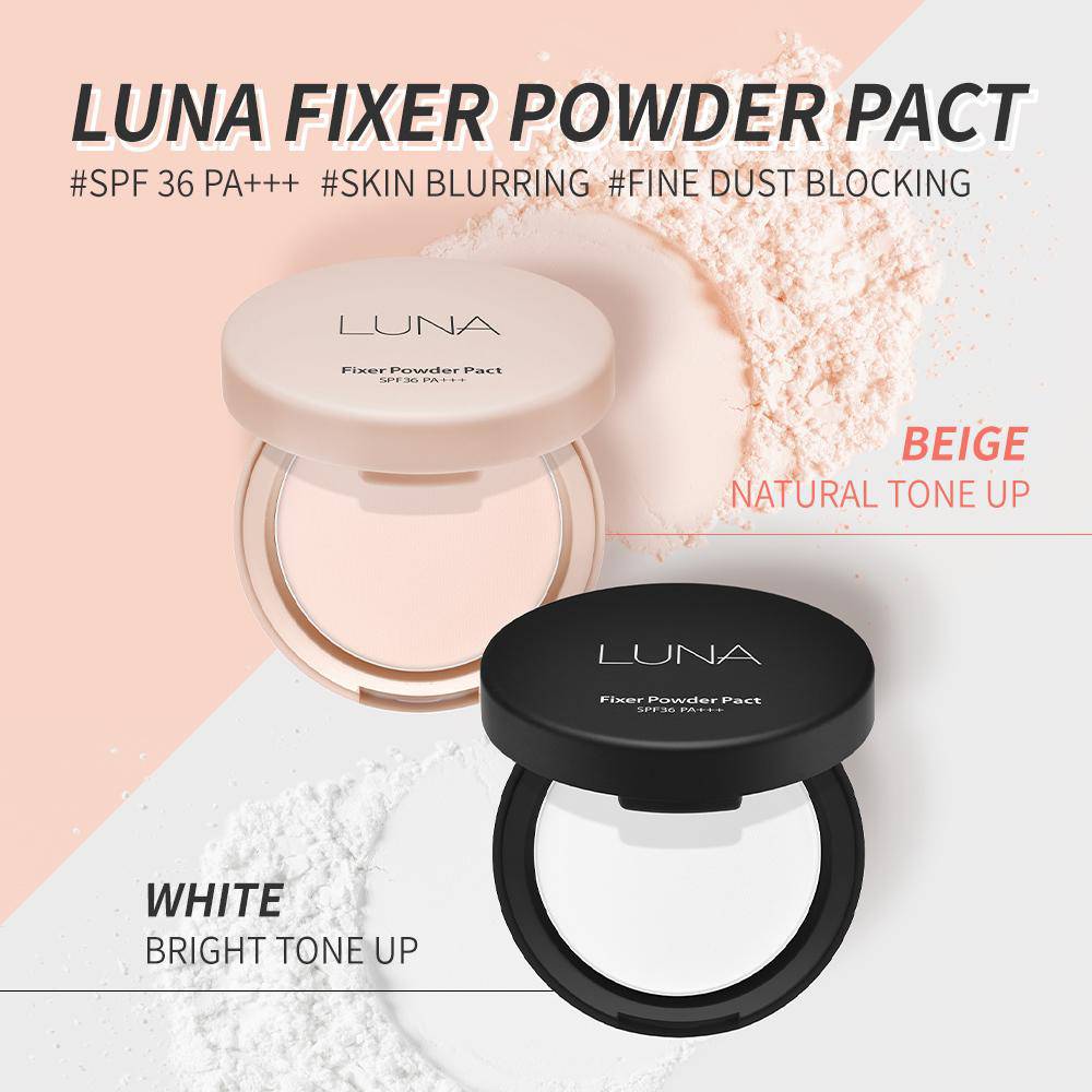 Luna Fixer Powder Pact SPF36/PA+++ (02 Beige) 5.5g